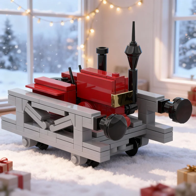 165pcs MOC Lanz Railway Tractor Train Model Building Blocks Christmas Gifts Toy Art Birthday Display Collection Education DIY