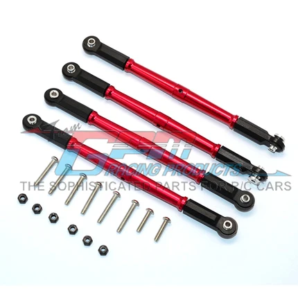 TM E6III 505005 Metal front steering + Rear support Thick adjustable 5MM front and back teeth pull rod -4