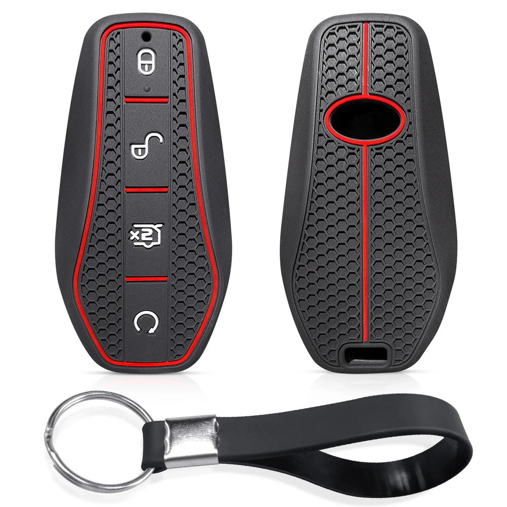 Silicone Remote Key Case Key Cover Car Keychain Holder For BYD seal sedan Dolphin E2 Qin PLUS/Han Ev Tang Dm/Song Pro/MAX/Yuan