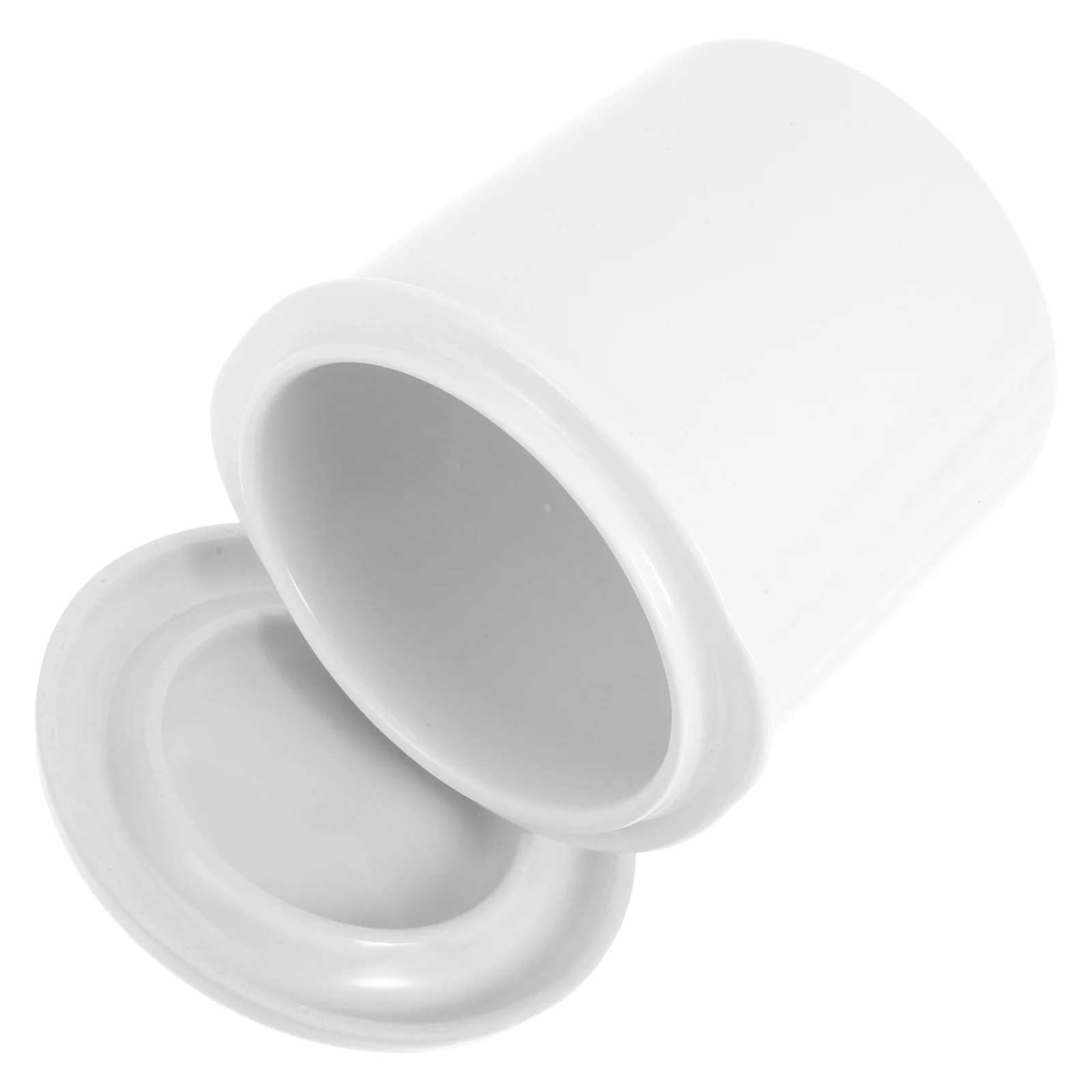 

0.65 L Round Butter Dish with Lid Ceramic Porcelain Butter Crock French Style Freshness Preserver for Daily Use Elegant Serving