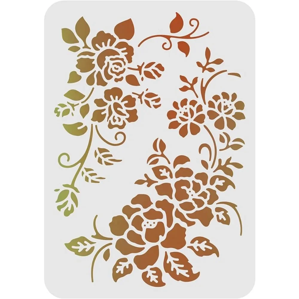 Rose Stencils 11.7x8.3 Inch/29.7x21cm Bouquet of Roses Templates Flowers templates Spring Stencils Reusable DIY Art and Craft