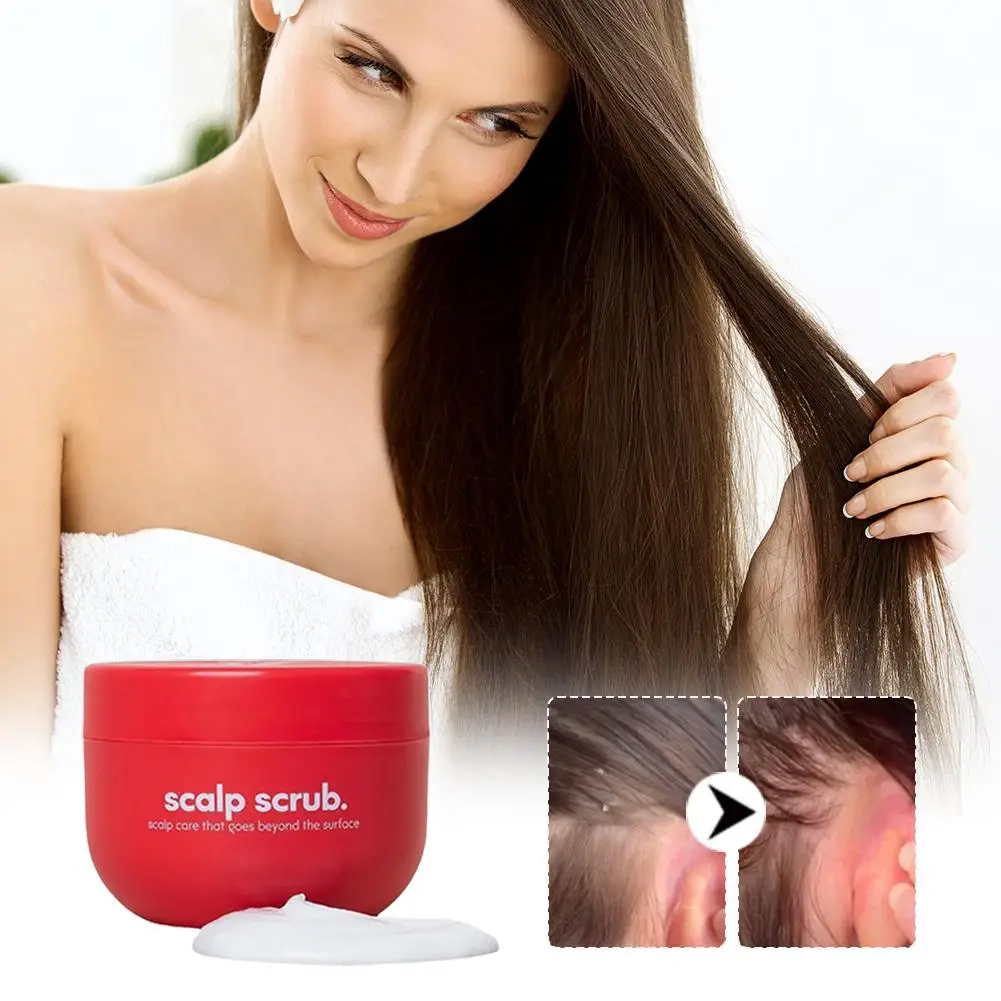 

1pcs 2 in 1 Hair Scalp Scrub 200ml Oil Control Residue Removal Blood Circulation Boost Follicle Care Flattening Prevention