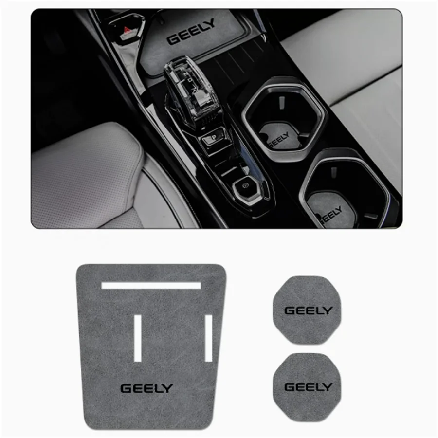 For Geely Boyue L Atlas Azkarra Emgrand X7 Sport 2023 2024 Interior Accessories Anti-Slip Mat for Phone Gate Slot Mats Cup Rubbe