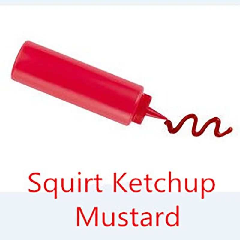 Squirt Ketchup Senape Trucchi magici Accessorio Close Up Illusioni di strada Espedienti Mentalismo Puntelli Fool Day Scherzo Giocattoli Scherzo Magia