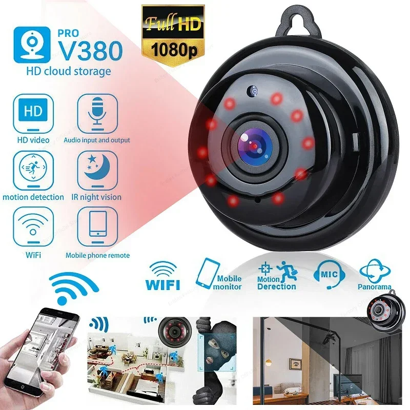 1080P HD Mini telecamera Wifi Smart Home Security Protection IP Cam monitoraggio remoto voce bidirezionale IR Night Vision Micro videocamere