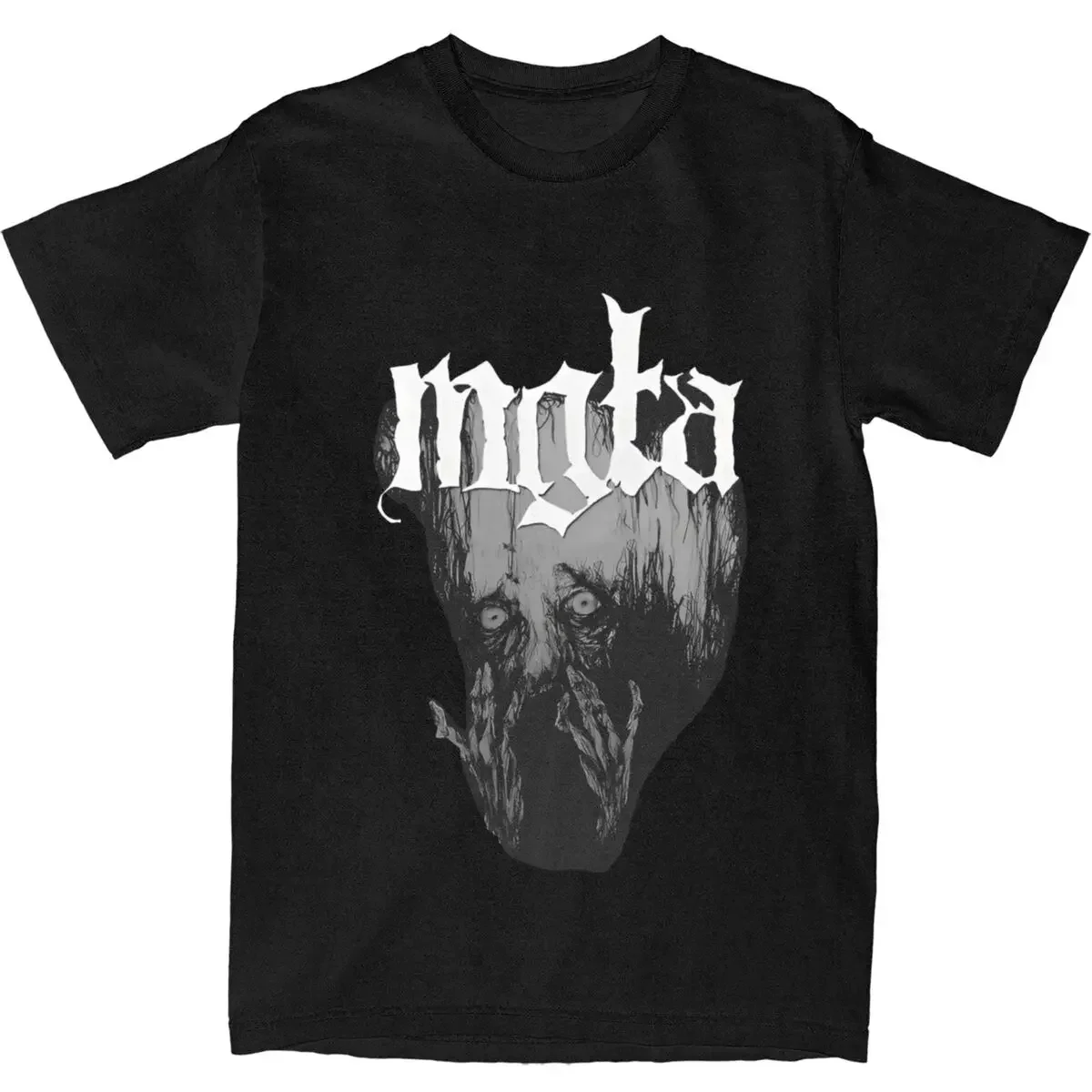 Music 100% Cotton Tees Summer Y2K Short Sleeve T Shirt Men's Mgla Black T-Shirts O-Neck Harajuku Tshirt Plus Size 5XL 2024