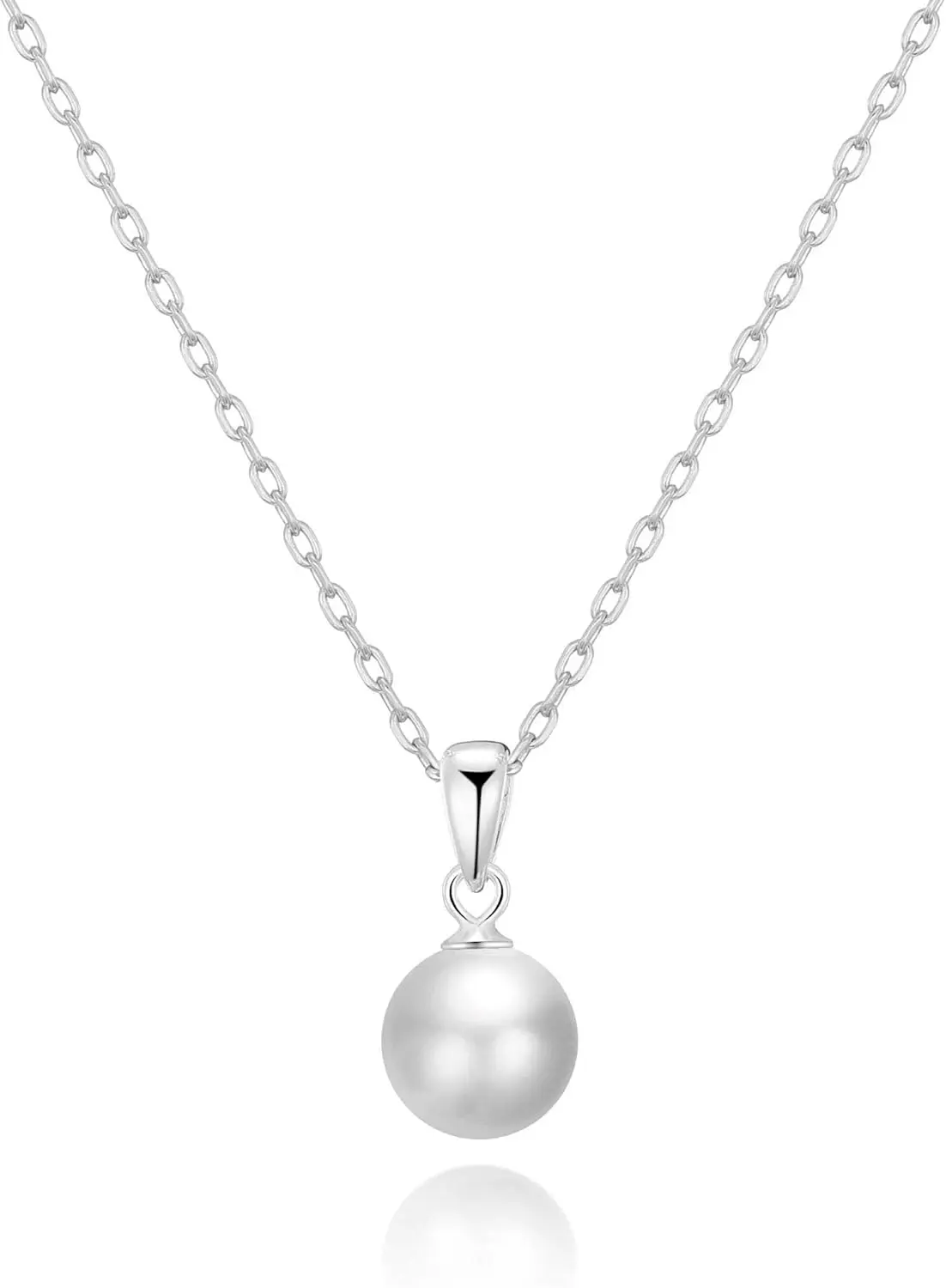 

Silver Plated Shell Pearl Pendant Necklace