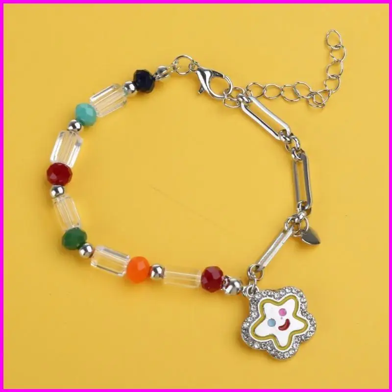 مطرز Handchain حبة مشبك ورق الربط سوار زخرفة الحزب للنساء #4