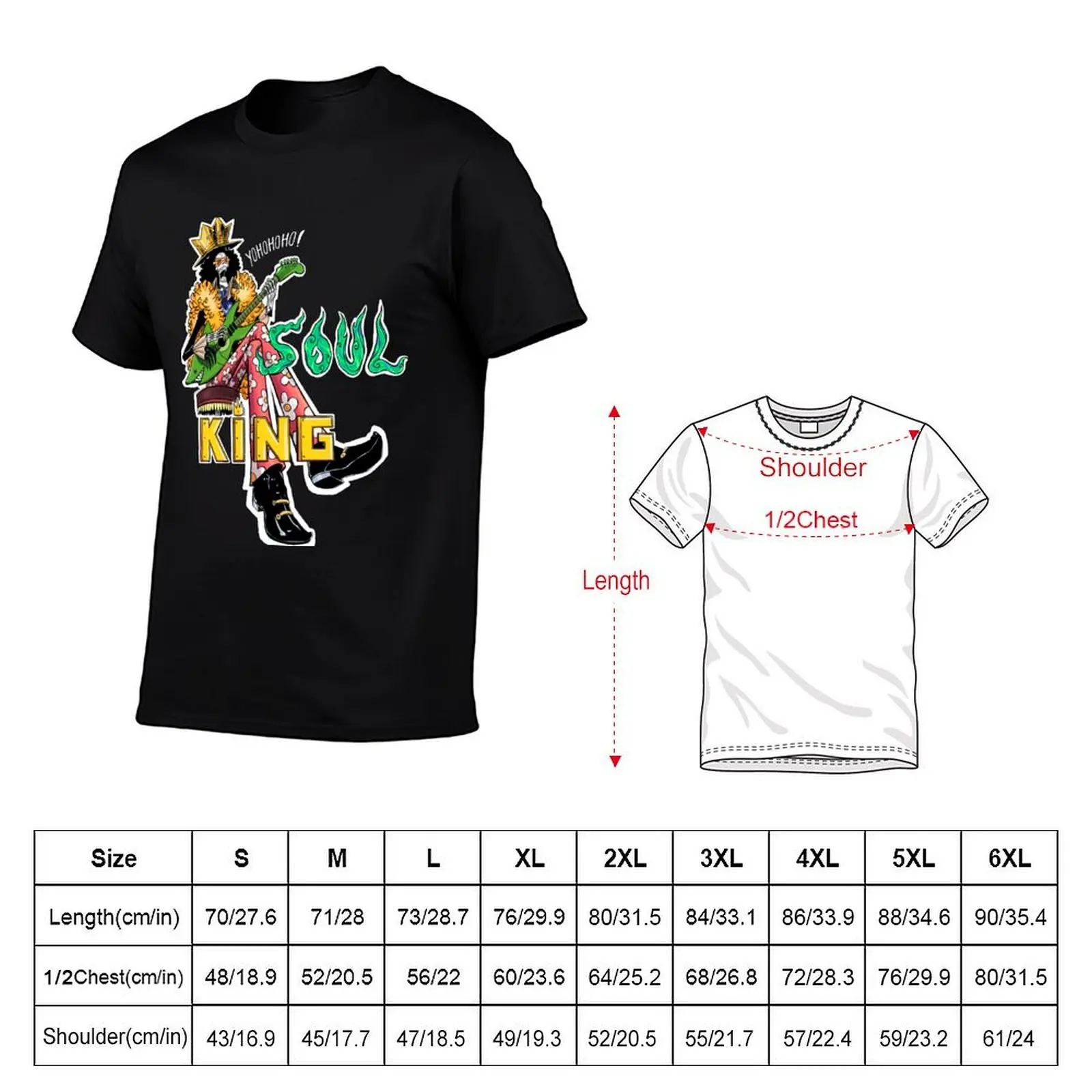 Soul King Brook T-Shirt man t shirt baggy shirts aesthetic clothes graphics men workout shirt