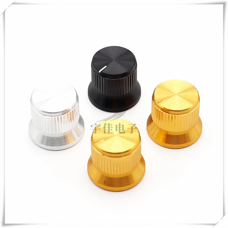 2 Piece Aluminium Knob Cap Diameter 20mm Height 17mm Potentiometer Encoder Knob D Shaped Inner Hole 6mm