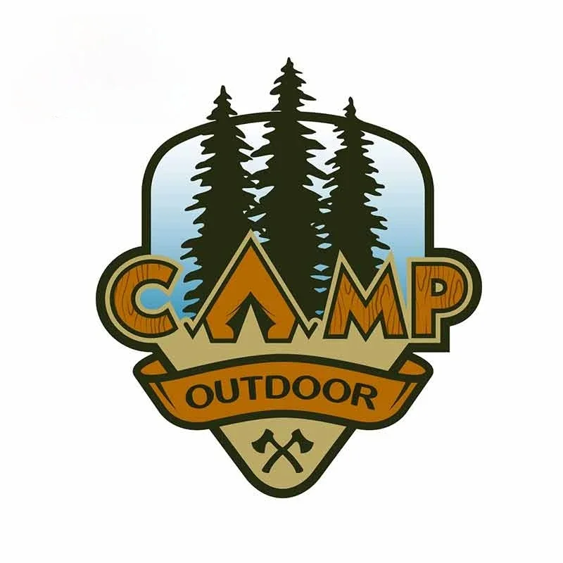 

Colored The Camp Outdoors Hiking Car Stickers DIY Fine Decal for Decoration Waterproof Sunscreen Scratch-Proof Kk13*11cm