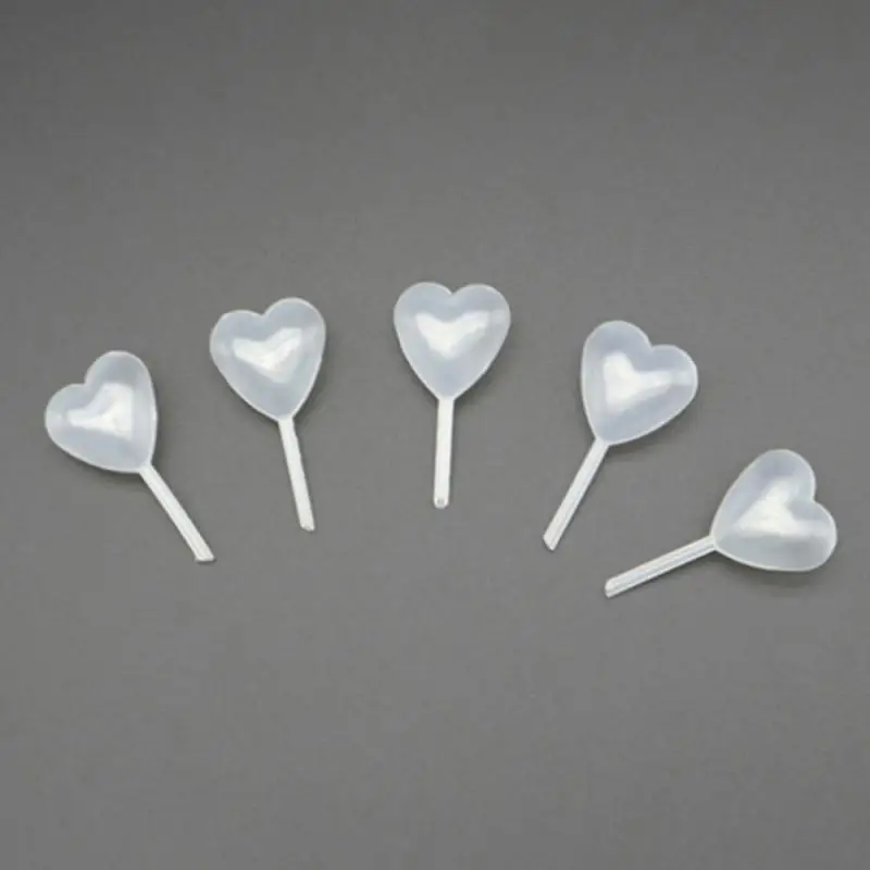 10pcs 4ml Transparent Liquid Dropper Mini Heart Shape Pasteur Pipette Plastic Squeeze Dropper Cupcake,  Dessert Tool Pipettes