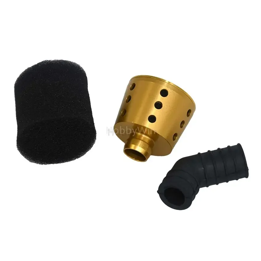 

Golden Aluminum 1/10 Taper Air Filter for Nitro Engine Powered RC Model Buggy Car Truck