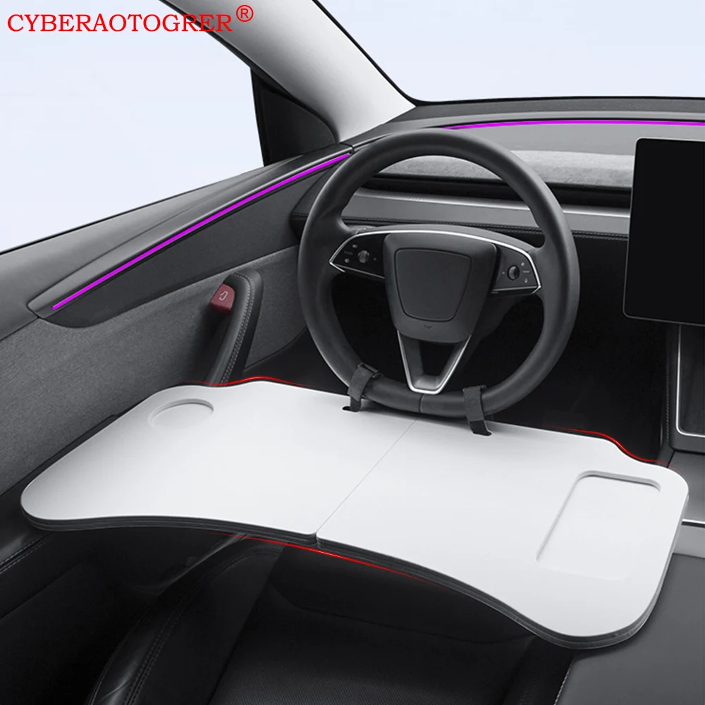For Model Y Juniper Model YL Steering Wheel Laptop Tray Food Desk Portable Office Table For Model 3 Highland Folding Travel Desk