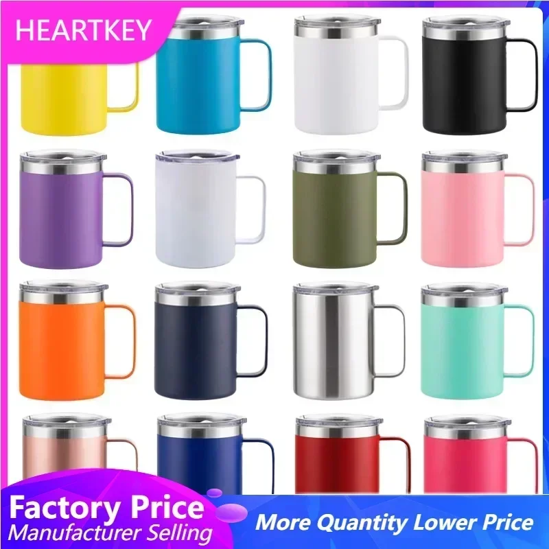 

Coffee Cup Insulation with Handle Portable Tea Cup Stainless Steel Double-layer Milk Cup Thermal Mug Home Office Travel