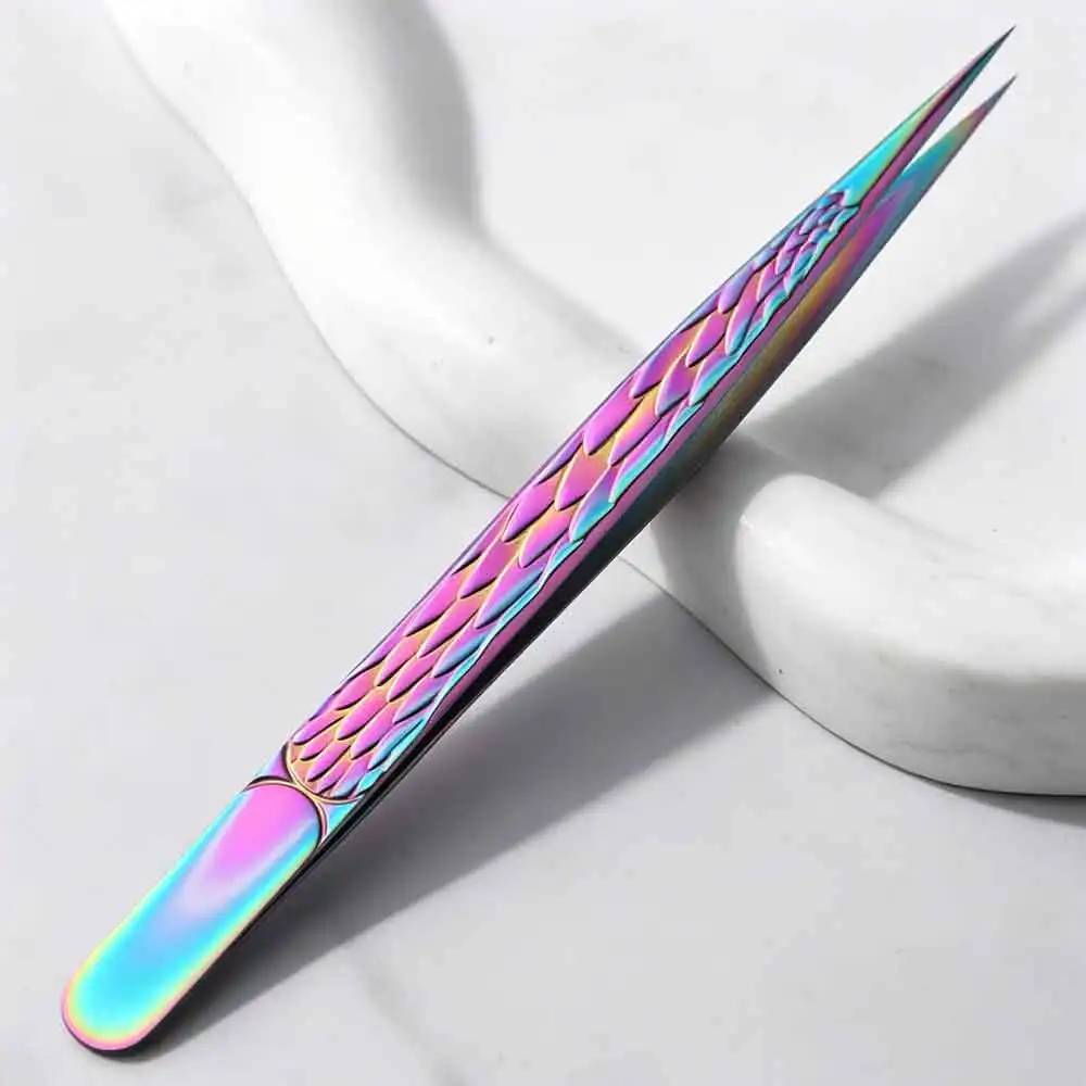 vvocci Tweezers Isolating Tweezers Eyelash Extensions Tip 1pc Straight Pointed Tweezers Lash Tweezers Pointed Blackhead Remover