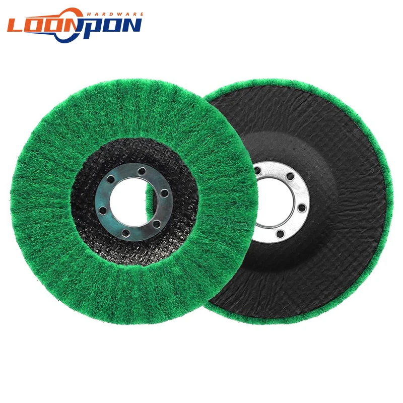 4.5inch 115mm Nylon Fiber Flap Disc Polishing Grinding Wheel Abrasive Buffing Grinding Discs for Angle Grinder Metal Surface