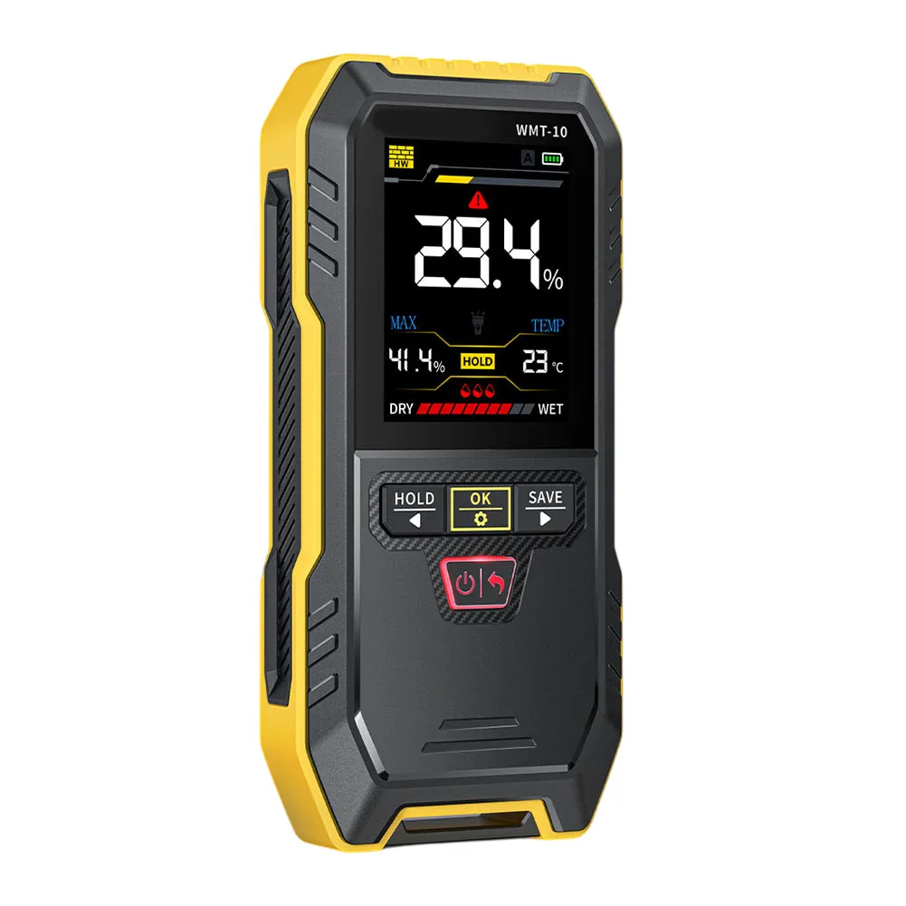 

Building Material Assessment Wood Moisture Tester Non-Contact Hygrometer Advanced Alarm System Temperature Display