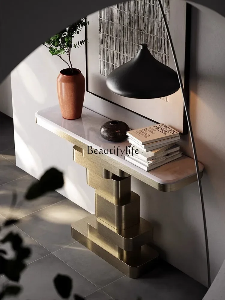 Light Luxury Entrance Taipei European-Italian Entrance Entrance Table Corridor Art View Platform