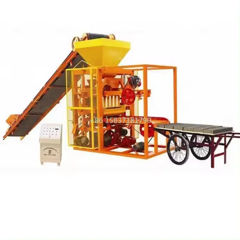 China Automatic Brick Making Machine Small Diesel Vibrating Soil Hollow Cement Laying Block Concrete Brick Making Machine Price