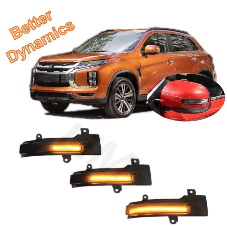 for Mitsubishi ASX GAW 2009 2010 2011 2012 2013  2014 2015 2016 2017 2018 2019 2020 Dynamic LED Mirror Turn Light Signal Lamp