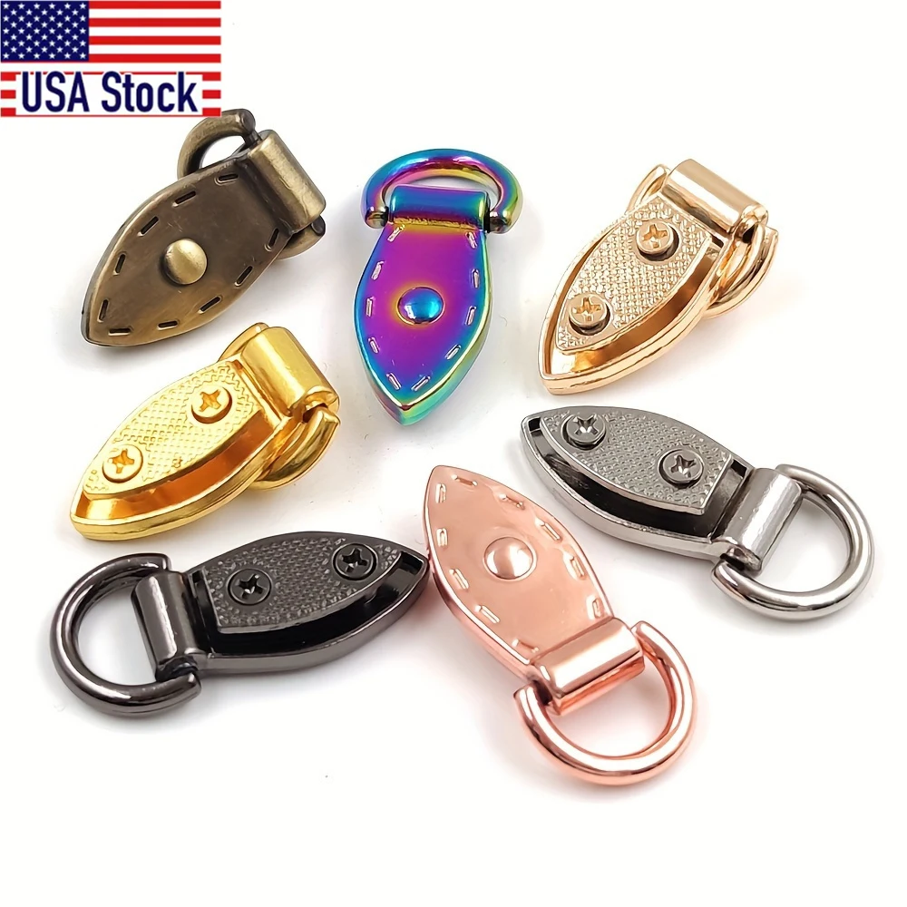 

3 шт./компл., металлический D-образный кольцевой разъем в форме листа, якорные пряжки с винтами, вешалки, крючки, сумки, ремни, ремешок, кожаные аксессуары для рукоделия