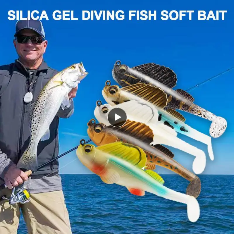 Swimbaits señuelo de pesca de salto de silicona, plantilla de durmiente oscuro, cola de paleta, Lucio, Señuelos de cebo suave, 7g, 14g, 20g, Invierno