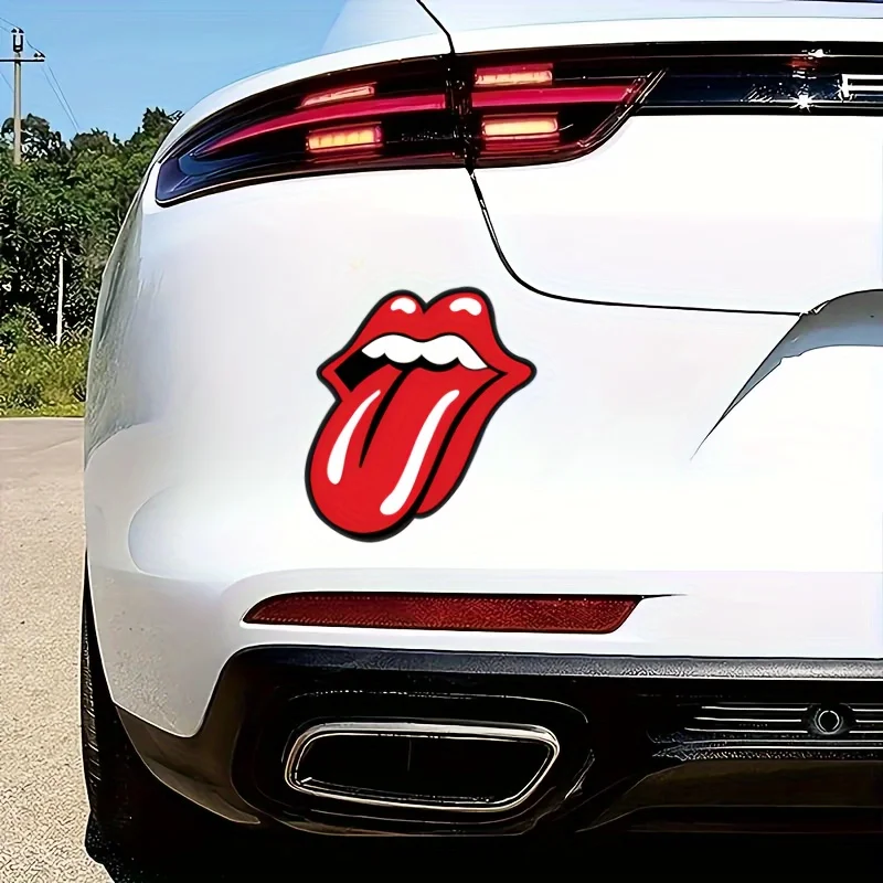 Waterproof Rolling Stone Lip Car Sticker Durable Auto Bumper Window Body Styling Decal Scooter Body Motorcycle Tank Helmet Decor