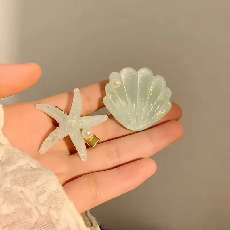 Elegante Seestern-Stern-Muschel-Haarspangen für Frauen und Mädchen, Haarnadel-Kopfbedeckung, geeignet für den täglichen Gebrauch, Haarspangen, Haar-Accessoires, Ornament – Detail 7