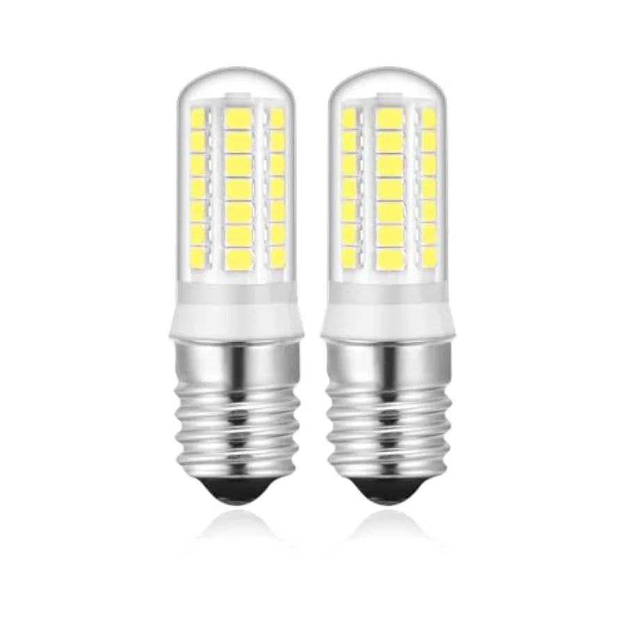 

E17 LED Microwave Light Bulb, 120V Dimmable 6000K Daylight White, 4W Replaces 40W Halogen/Incandescent, Over Stove and Range Ho