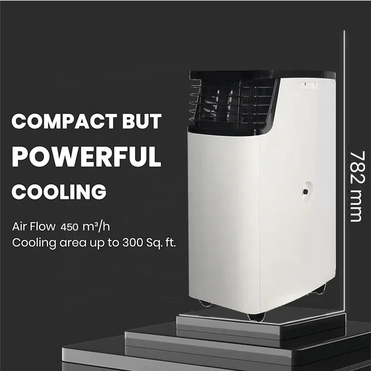 compressor portable mini air cooler machine 14000 btu R290 small mobile fan portable air conditioner