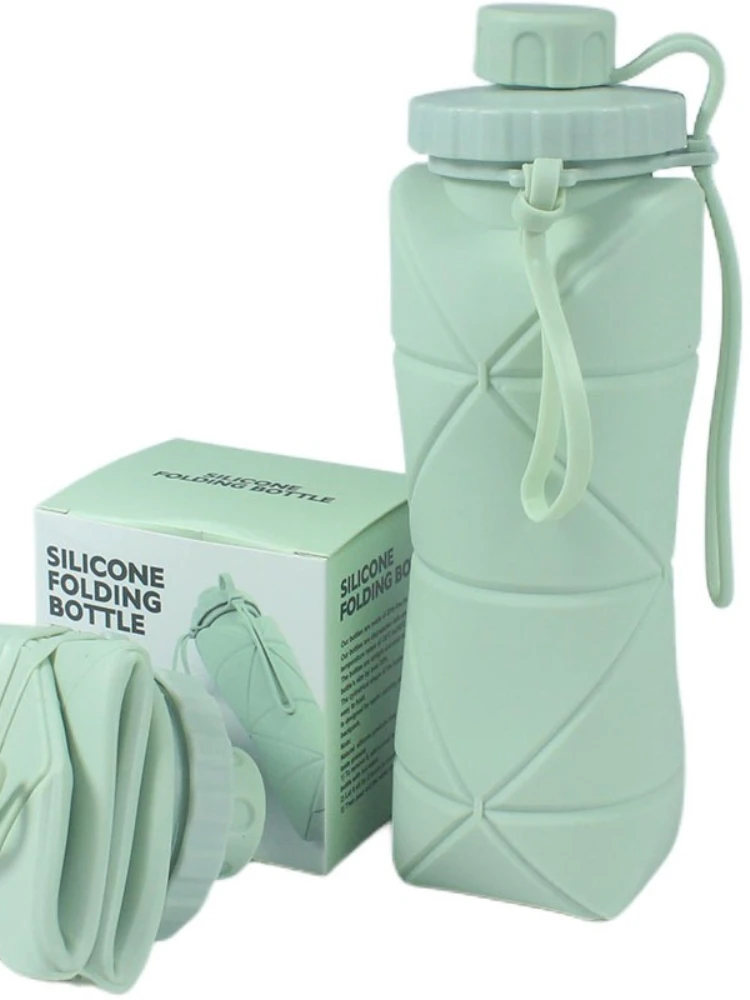 Tasse d'eau pliante créative en Silicone de 600ml, tasse d'eau télescopique Portable pour sport et voyage en plein air