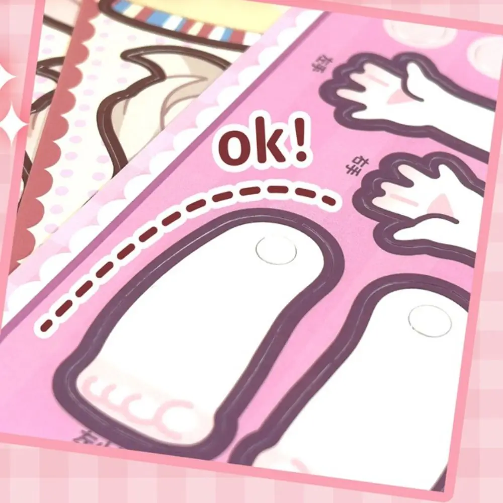 Anime Activiteit Boeken DIY Papieren Marionet Speelgoed Handgemaakte Montessori 3D Aankleedpapier Pop Cartoon Papier Beweegbare Gezamenlijke Papieren Pop