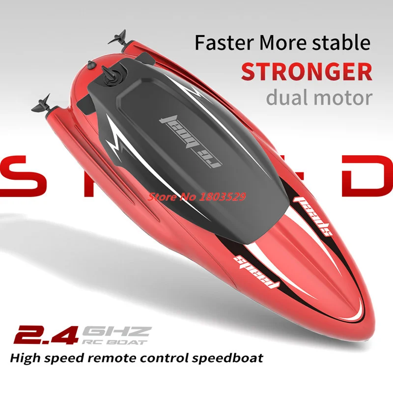 34CM High Speed RC Speedboat Waterproof Rechargeable Radio Control Racing Boat 2.4G 30Min Water Game Outdoor Boats Toy Boy Gift