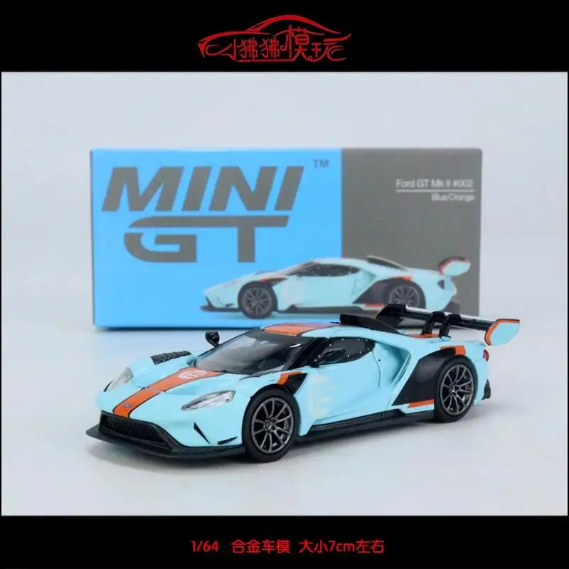 Mini GT 1:64  Ford GT Mustang Shelby GT500  Gulf Collection of die-cast alloy car model ornaments