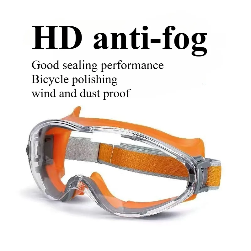 Cycling Specific Goggles Silicone Anti-fog Splash Proof Windproof Comfortable Ventilated Transparent Flexible Non-pressing Nose