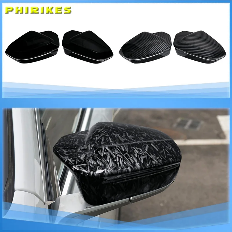 Car Rearview Mirror Cover Trim For BMW 5 Series i5 G60 2023 2024 Rear View Side Mirror Cover Caps Accessories