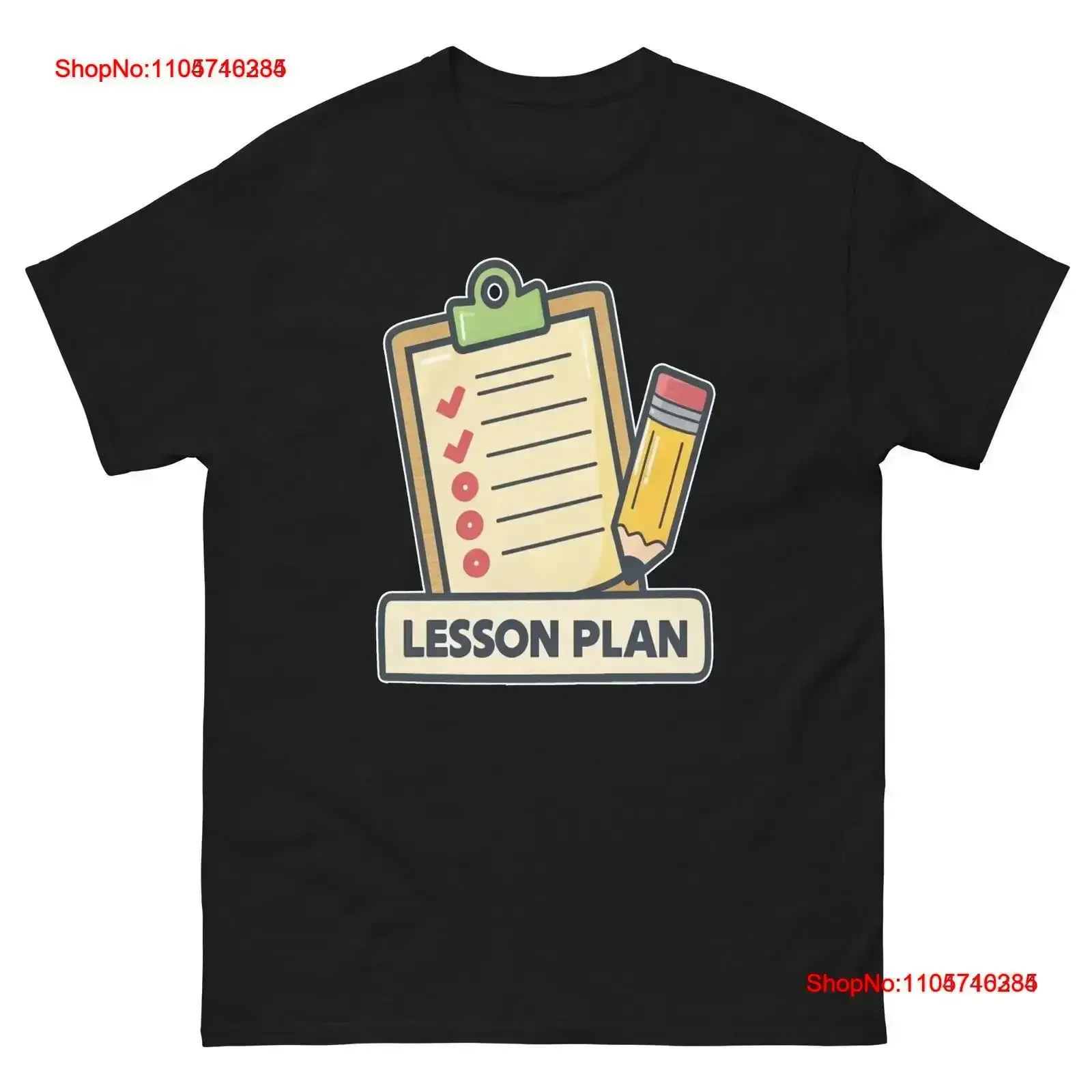 Lesson Plan School Classroom Object Office Teacher T Shirt vintage Washed Stretched homme Breathable Stylish Comfortable Casual