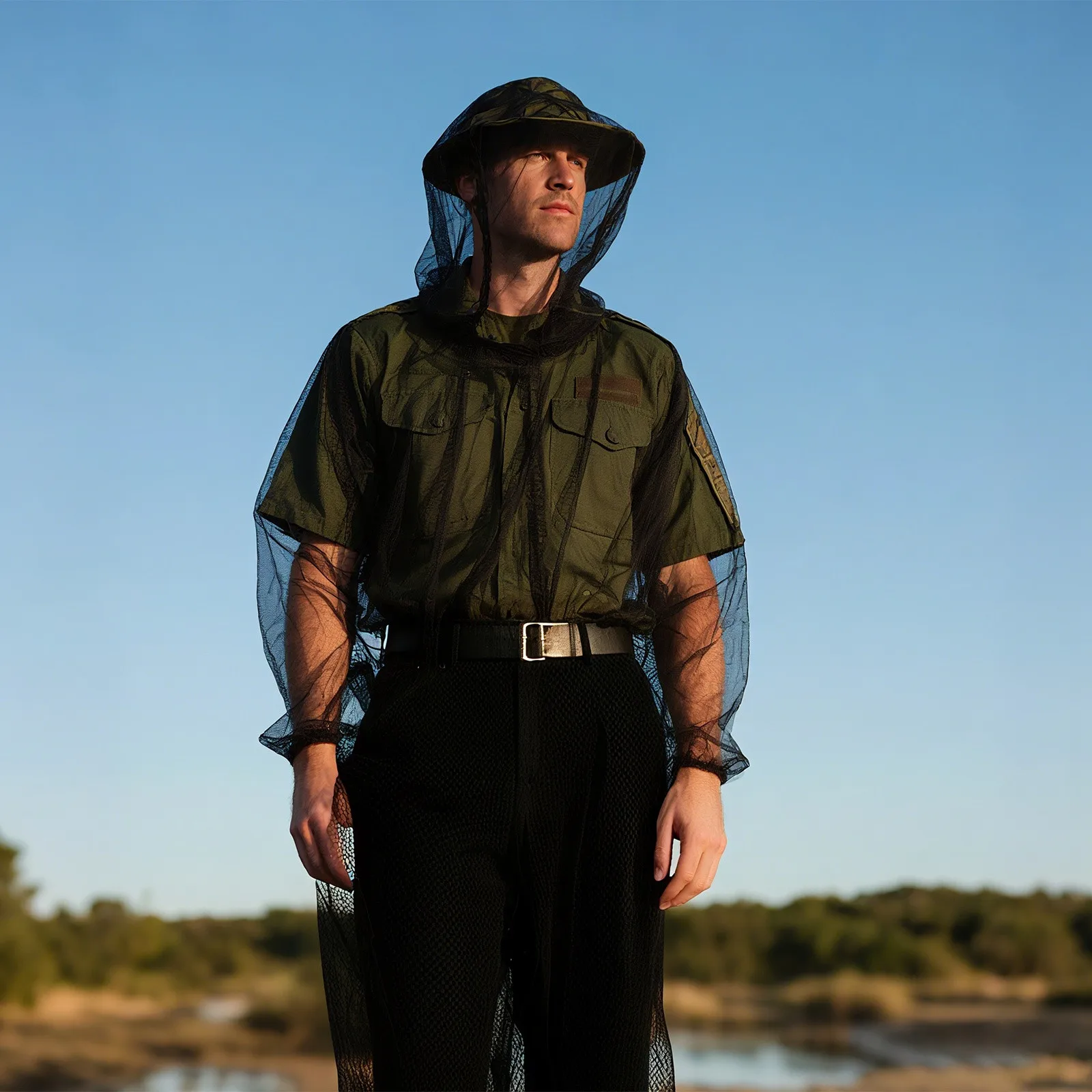 

Mosquito Suit Net Mesh Pants Jacket With Hood For Outdoor Protections From Gnats Outdoor Ultralight Mesh Hooded Bug Jacket