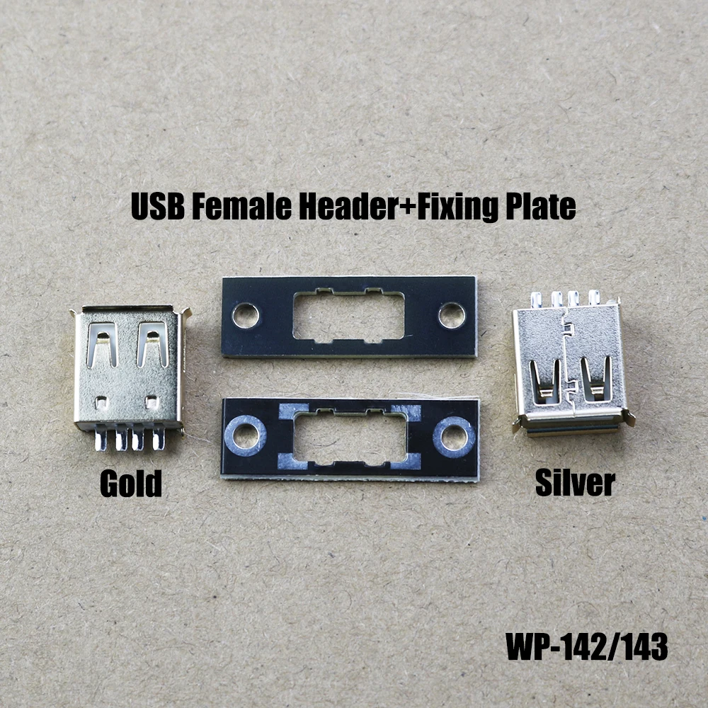 USB A Female Head With Screw Fixed Piece Female Socket Interface Socket USB Female Baffle Data Charging Cable WP-142 143