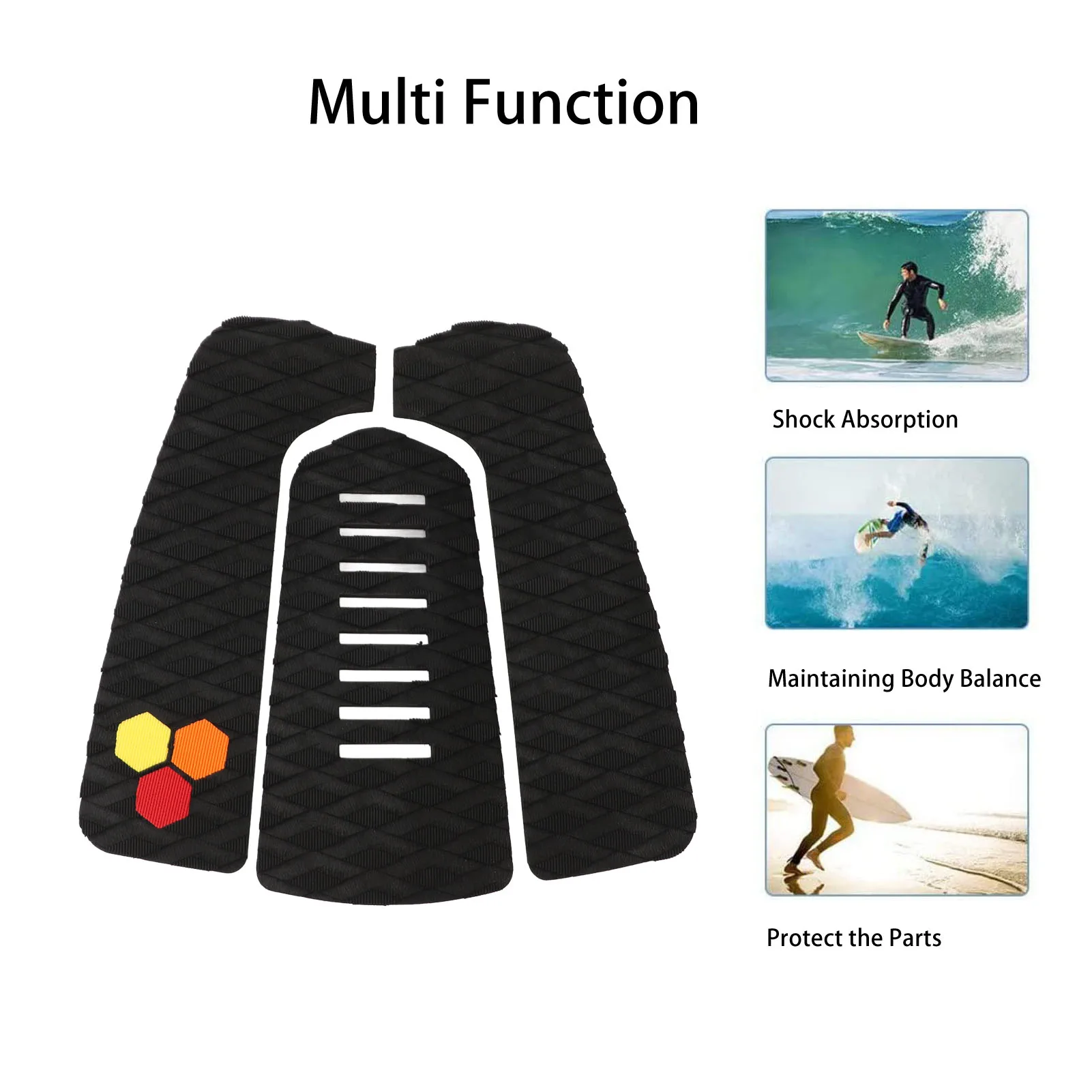 Surf Deck Traction Pad EVA Trimmable Anti Slip Strong Grip Versatile Surfboard Accessory For Yacht Longboard Paddleboard