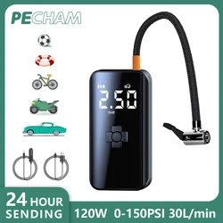 0-150PSI Car Air Compressor Wireless/Wired Car Air Pump Electric Tire Inflator Pump for Motorcycle Bicycle Boat AUTO Tyre Balls