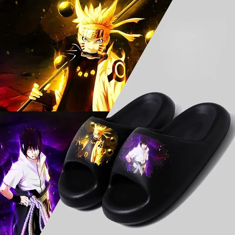 Naruto anime peripherals Naruto Sasuke Kakashi Uchiha Itachi super soft slippers summer outer wear comfortable sandals gift