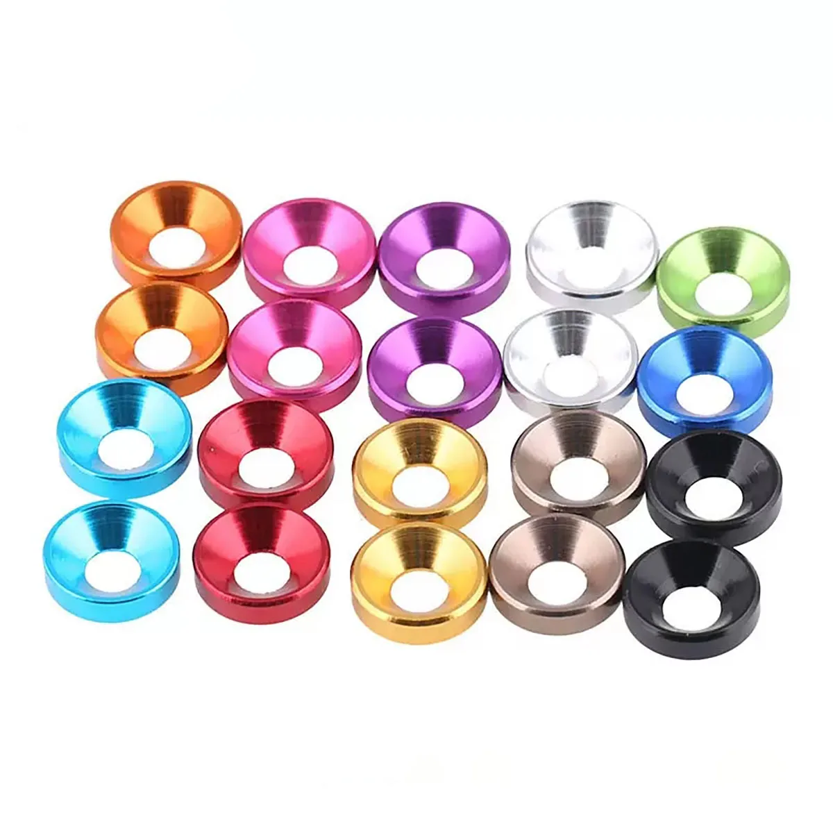 

Colored High-Quality Aluminum Alloy Circular Gasket Countersunk Flat Head Screw Flat Gasket Washer M2M3M4M5M6M8