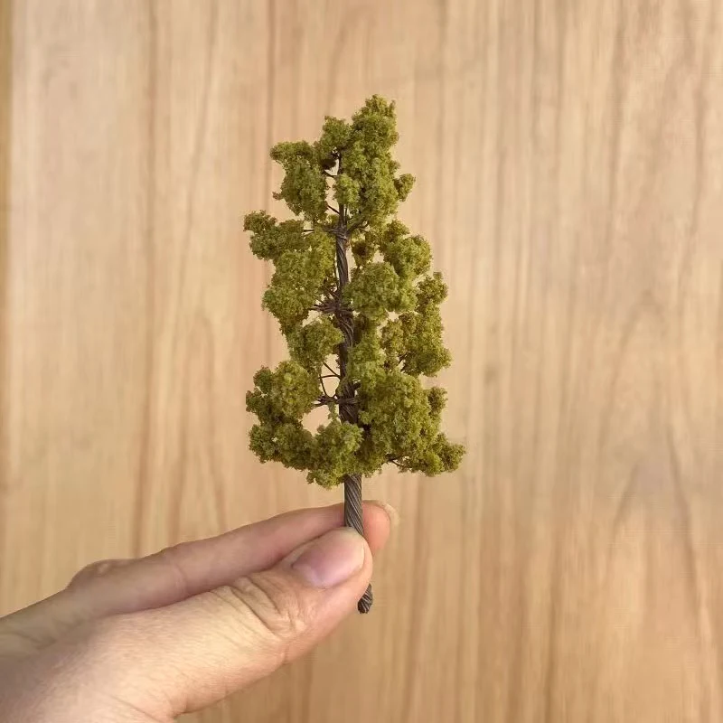 Realistisch lariksboommodel simulatie draadmodel boom legergroen militaire oorlog zand tafeldecoratie landschap trein spoorwegindeling