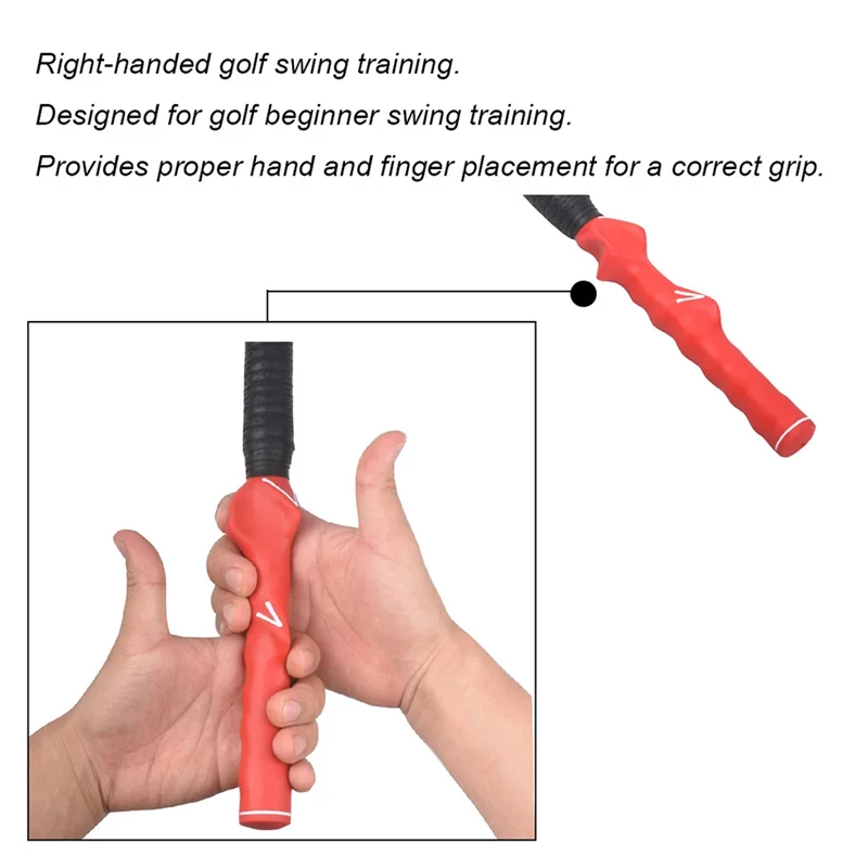 

ELOS-Golf Swing Training Aid Rope, Portable Golf Adjustable Handle Golf Posture Movement Correction