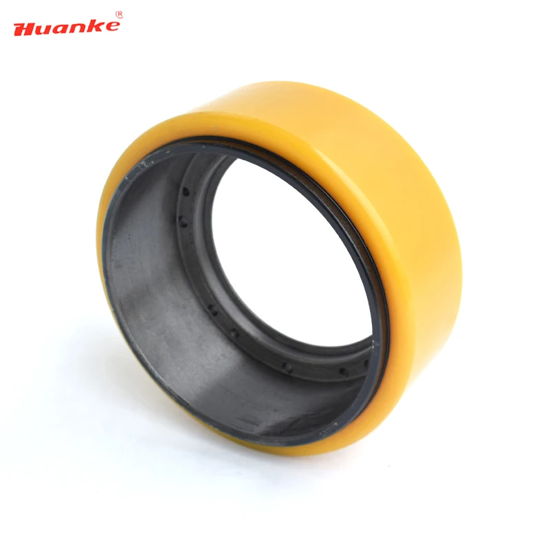 forklift parts 210*75/83mm PU wheel with 8 holes