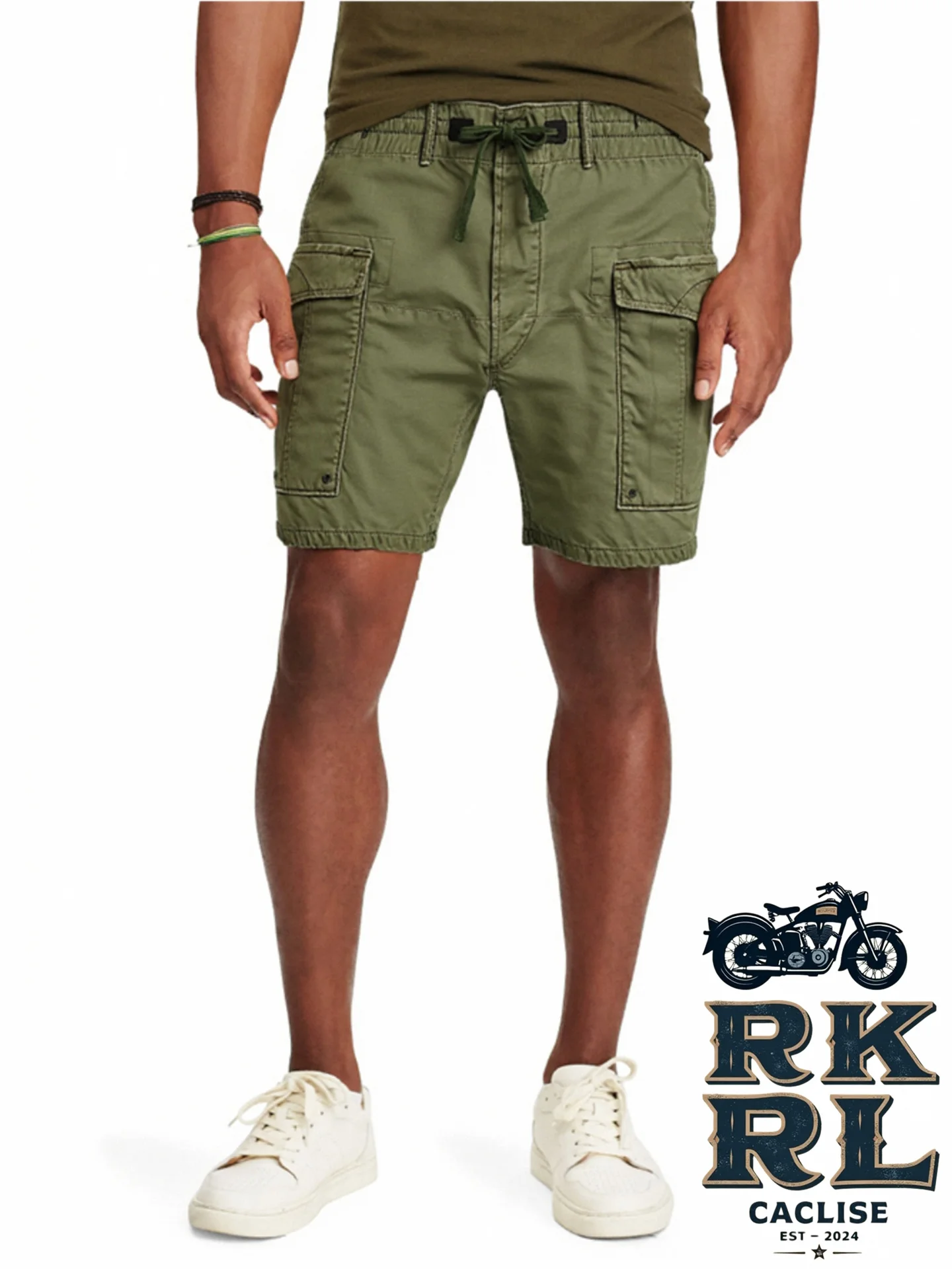 

Rkrl Men's Workwear orts Casual Pants Military een Cheered Pattern Worn American Sle Cotton Straight Leg Trousers