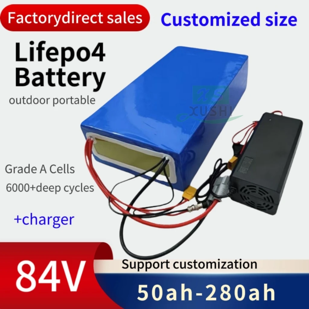 

XS 84V 100Ah 50Ah 85Ah 140Ah 170Ah 200Ah 280Ah литиевая батарея Lifepo4 для 8KW 12KW EV мотоцикла экскурсионного AGV автомобиля, трехколесного велосипеда