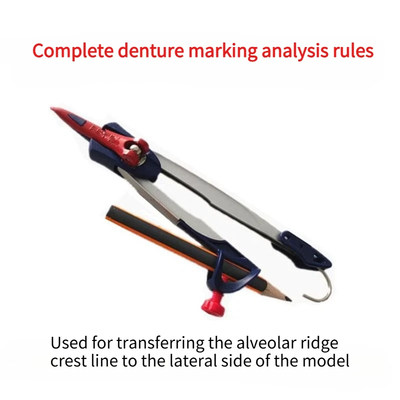 أداة طب الأسنان Alveolar Ridge قوس الخط العلوي نقل كامل الفم نموذج تحليل أسنان خط الرسم فني طقم أسنان مقياس دائري
